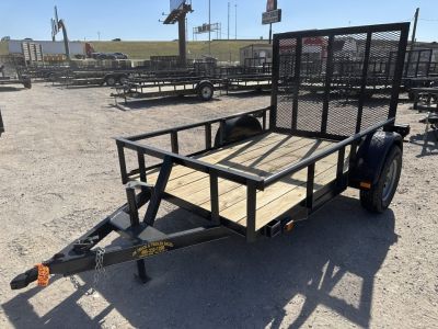 New 2026 Road Boss 5'x8' Single Axle with dove, 3' gate and pipe top Utility Trailer