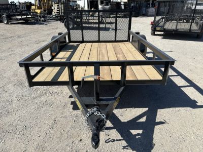 New 2026 Road Boss 77 x10' Single Axle Dove Tail 3' Gate Utility Trailer