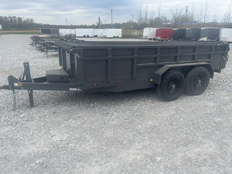 New 2026 Triple R 7X14 DUMP TRAILER 14K W/TARP-RAMPS-SPREADER GATE Dump Trailer