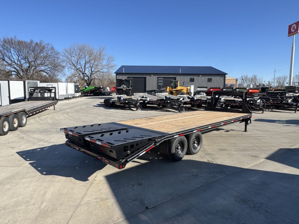 New 2027 Double A GOOSENECK 26 ft Deckover flatbed HEAVY DUTY 14K Trailer
