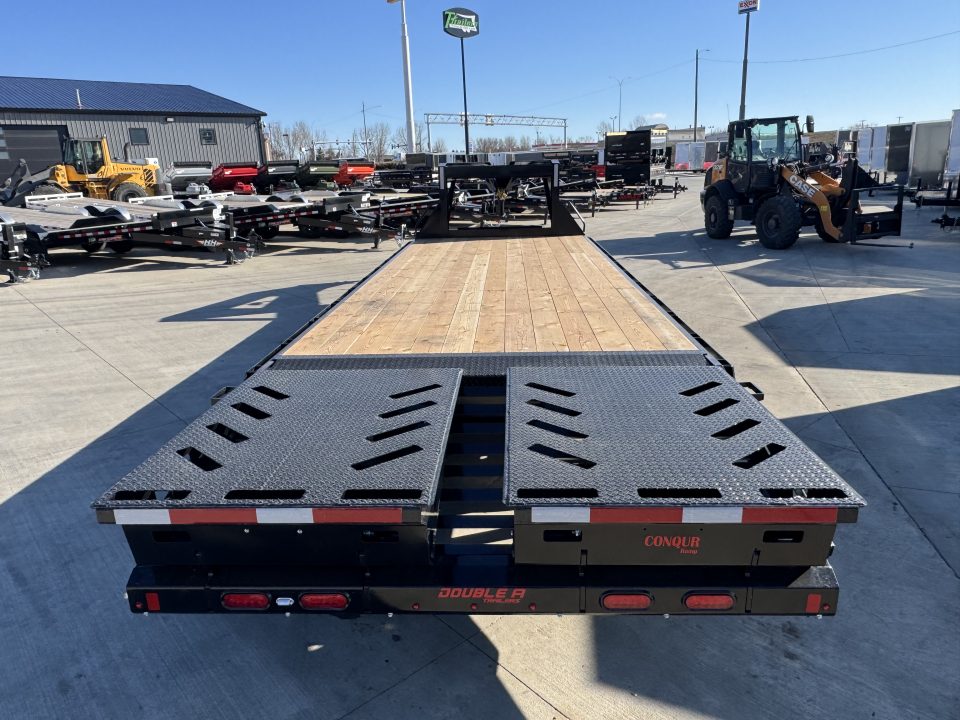 New 2027 Double A GOOSENECK 26 ft Deckover flatbed HEAVY DUTY 14K Trailer