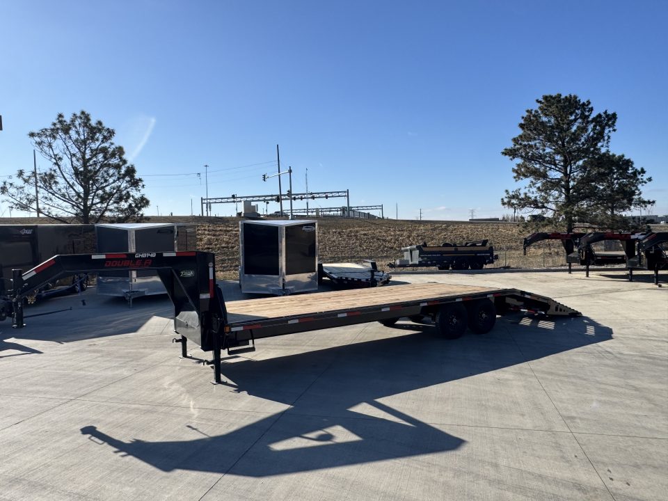 New 2027 Double A GOOSENECK 26 ft Deckover flatbed HEAVY DUTY 14K Trailer