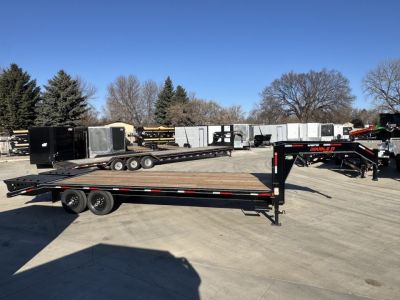 New 2027 Double A GOOSENECK 26 ft Deckover flatbed HEAVY DUTY 14K Trailer