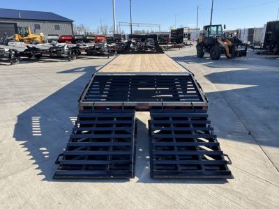 New 2027 Double A GOOSENECK 26 ft Deckover flatbed HEAVY DUTY 14K Trailer