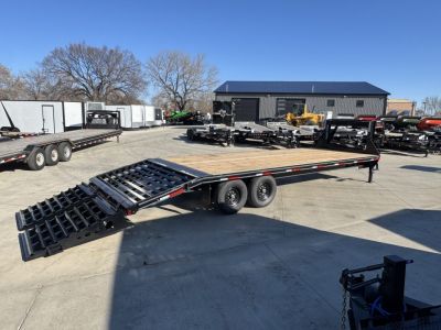 New 2027 Double A GOOSENECK 26 ft Deckover flatbed HEAVY DUTY 14K Trailer