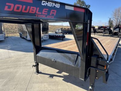 New 2027 Double A GOOSENECK 26 ft Deckover flatbed HEAVY DUTY 14K Trailer