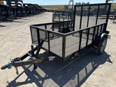 New 2025 Road Boss 5'x8' Single Axle with 4' gate & 24  tall mesh sides Utility Trailer
