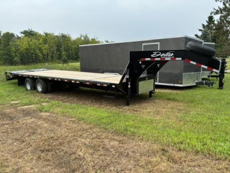 New 2026 Delta Trailer 30' Gooseneck Dual 12k Deckover Equipment Trailer