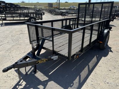 New 2025 Road Boss 5'x10' Single Axle with 2' mesh sides & 4' gate Utility Trailer