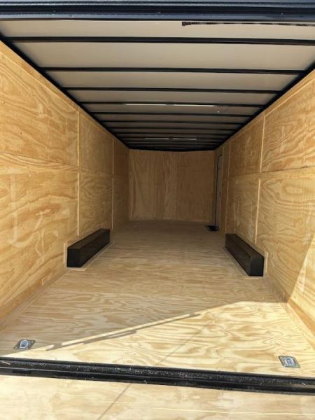New 8.5x24 Titanium Cargo Trailer - White Blackout Enclosed Trailer