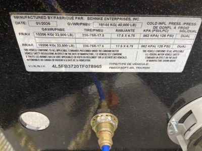 New 2026 Behnke FB8X31SDPT-40L Equipment Trailer