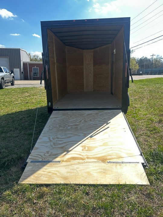 New 2026 7X12 Enclosed Trailer-3500LB Single Axle-7'ft Interior-White Poly-Blackout