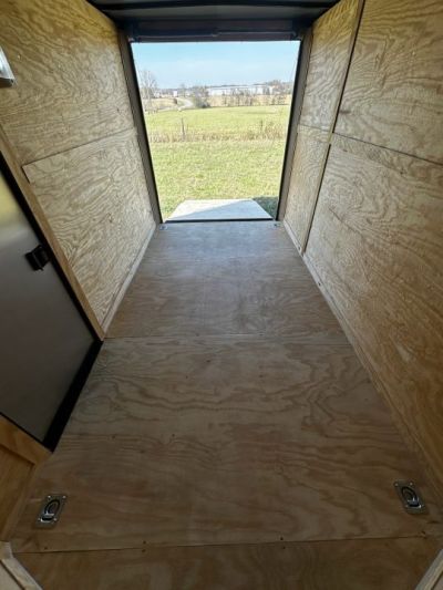 New 2026 7X12 Enclosed Trailer-3500LB Single Axle-7'ft Interior-White Poly-Blackout