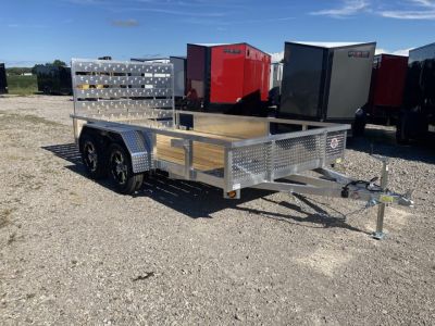 New 2026 QSA 80"x12' Aluminum UTV Trailer