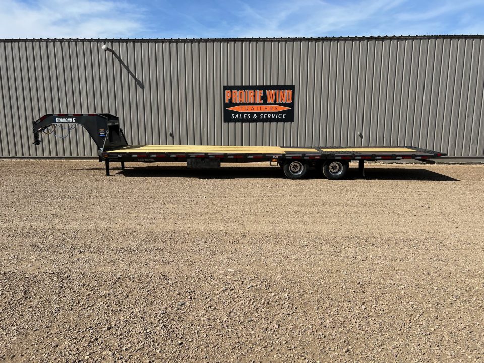 New 2026 Diamond C Trailers 35' FMAX212HDT Gooseneck Hydraulic Tail Flatbed Trailer