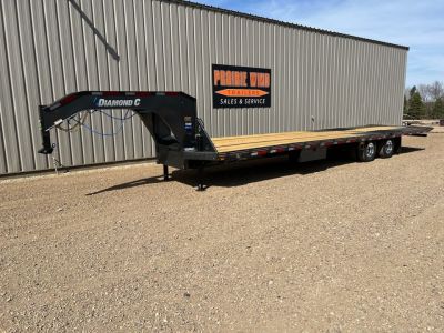 New 2026 Diamond C Trailers 35' FMAX212HDT Gooseneck Hydraulic Tail Flatbed Trailer
