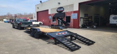 New 7 X 22 (19+3) Sure-Trac Pro Series I-Beam HD Implement Trailer, 22k GVWR **Loaded w/Standard Features