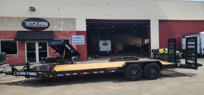 New 7 X 22 (19+3) Sure-Trac Pro Series I-Beam HD Implement Trailer, 17.6k GVWR **Loaded w/Standard Features