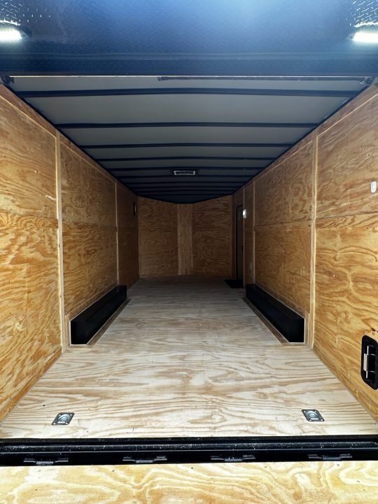 New 2027 8.5x20 Car Hauler 5200 lb torsions Black poly-Blackout- Enclosed Car Hauler