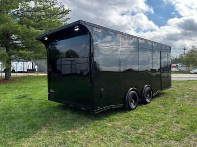 New 2027 8.5x20 Car Hauler 5200 lb torsions Black poly-Blackout- Enclosed Car Hauler