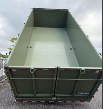 Used 2026 Panther Cargo 20K GVWR Gooseneck Dump Trailer – 8.5x20 Army Green Heavy-Duty Hauler Dump Trailer
