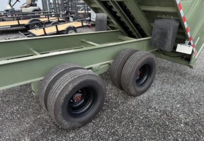 Used 2026 Panther Cargo 20K GVWR Gooseneck Dump Trailer – 8.5x20 Army Green Heavy-Duty Hauler Dump Trailer
