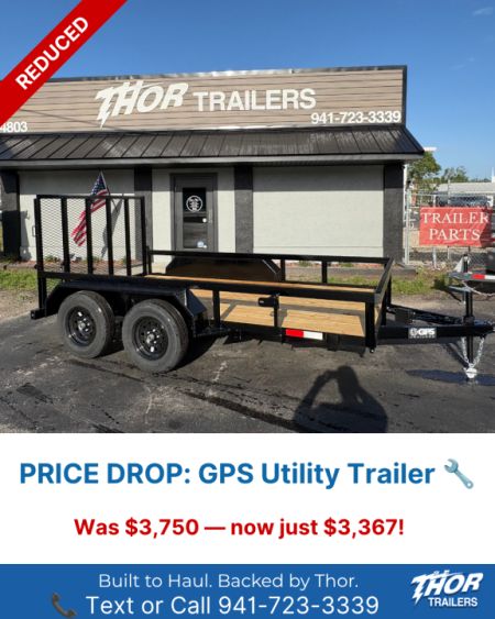 New 2026 GPS Utility Trailer 6x12 TA with tube top and ramp