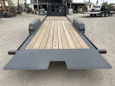 New 2026 East Texas Trailers 83"x24' Gooseneck Lowstyle Machine Gray Tilt Equipment Trailer