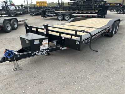 New 2026 East Texas Trailers 102 x22' Bumper Pull Drive Over Fender Tilt Trailer