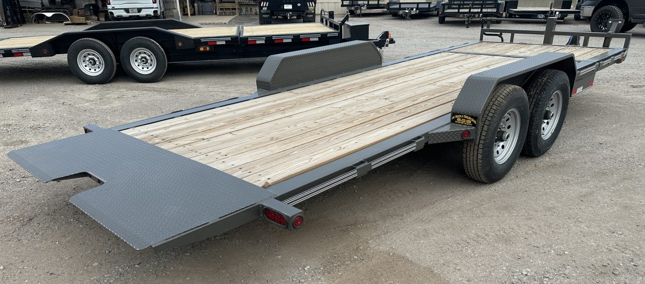 New 2026 East Texas Trailers 83"x20' Bumper Pull Charcoal Metallic Tilt Trailer