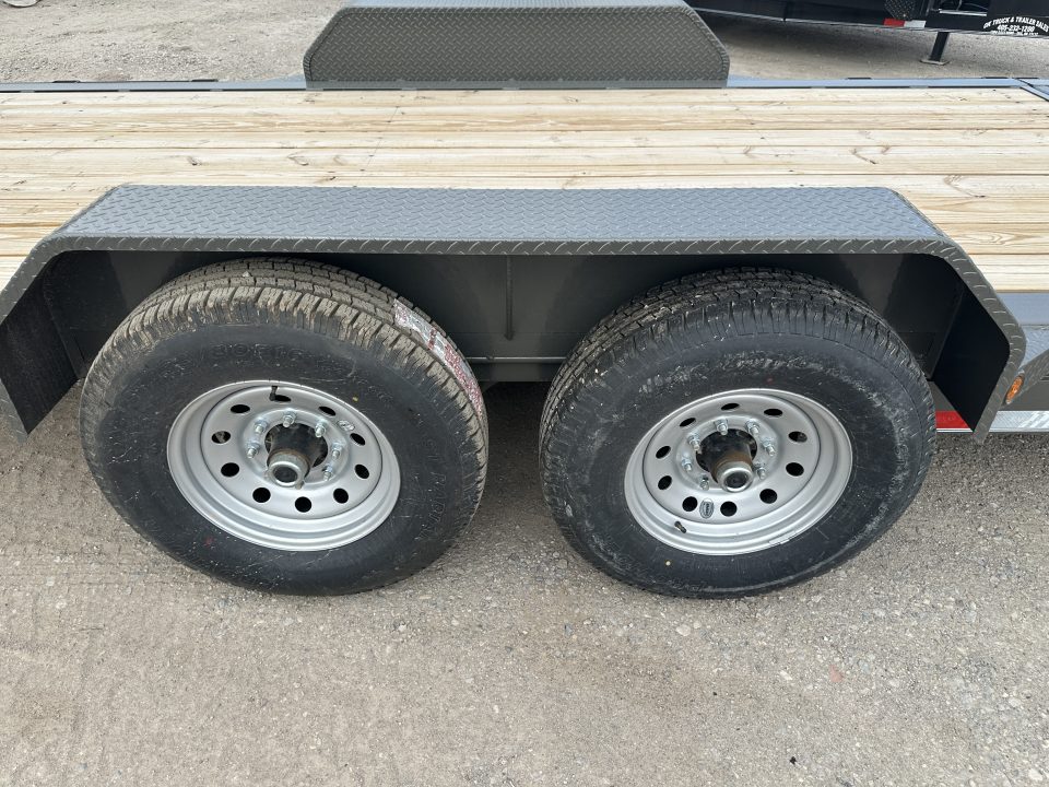 New 2026 East Texas Trailers 83"x20' Bumper Pull Charcoal Metallic Tilt Trailer