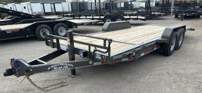 New 2026 East Texas Trailers 83 x20' Bumper Pull Charcoal Metallic Tilt Trailer