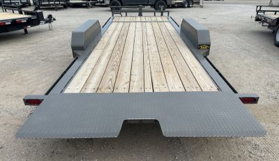 New 2026 East Texas Trailers 83"x20' Bumper Pull Charcoal Metallic Tilt Trailer
