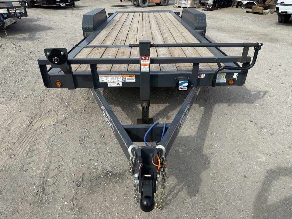 New 2026 East Texas Trailers 83"x20' Bumper Pull Machine Gray Tilt Trailer