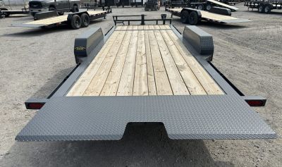New 2026 East Texas Trailers 83"x20' Bumper Pull Machine Gray Tilt Trailer