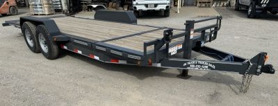 New 2026 East Texas Trailers 83"x20' Bumper Pull Machine Gray Tilt Trailer