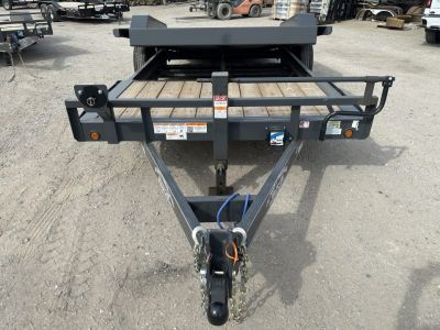 New 2026 East Texas Trailers 83"x20' Bumper Pull Machine Gray Tilt Trailer