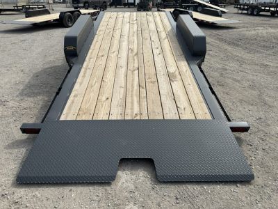 New 2026 East Texas Trailers 83"x20' Bumper Pull Machine Gray Tilt Trailer