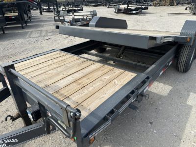 New 2026 East Texas Trailers 83"x20' Bumper Pull Machine Gray Tilt Trailer