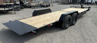 New 2026 Down 2 Earth Trailers 82"x24' Bumper Pull with 7ks axles Tilt Trailer