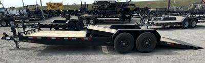 New 2026 Down 2 Earth Trailers 82"x24' Bumper Pull with 7ks axles Tilt Trailer