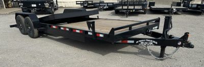 New 2026 Down 2 Earth Trailers 82"x24' Bumper Pull with 7ks axles Tilt Trailer
