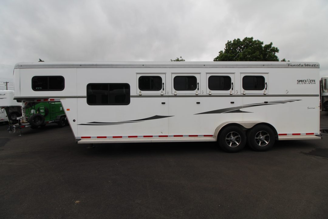 Used 2015 Trails West Sierra Extra Tall 5x5 Comfort Package "weekender" - 4 Horse Trailer