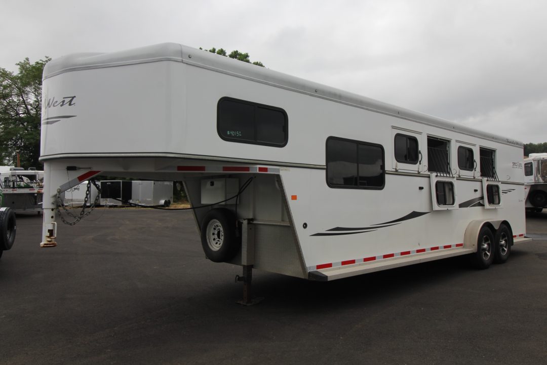 Used 2015 Trails West Sierra Extra Tall 5x5 Comfort Package "weekender" - 4 Horse Trailer