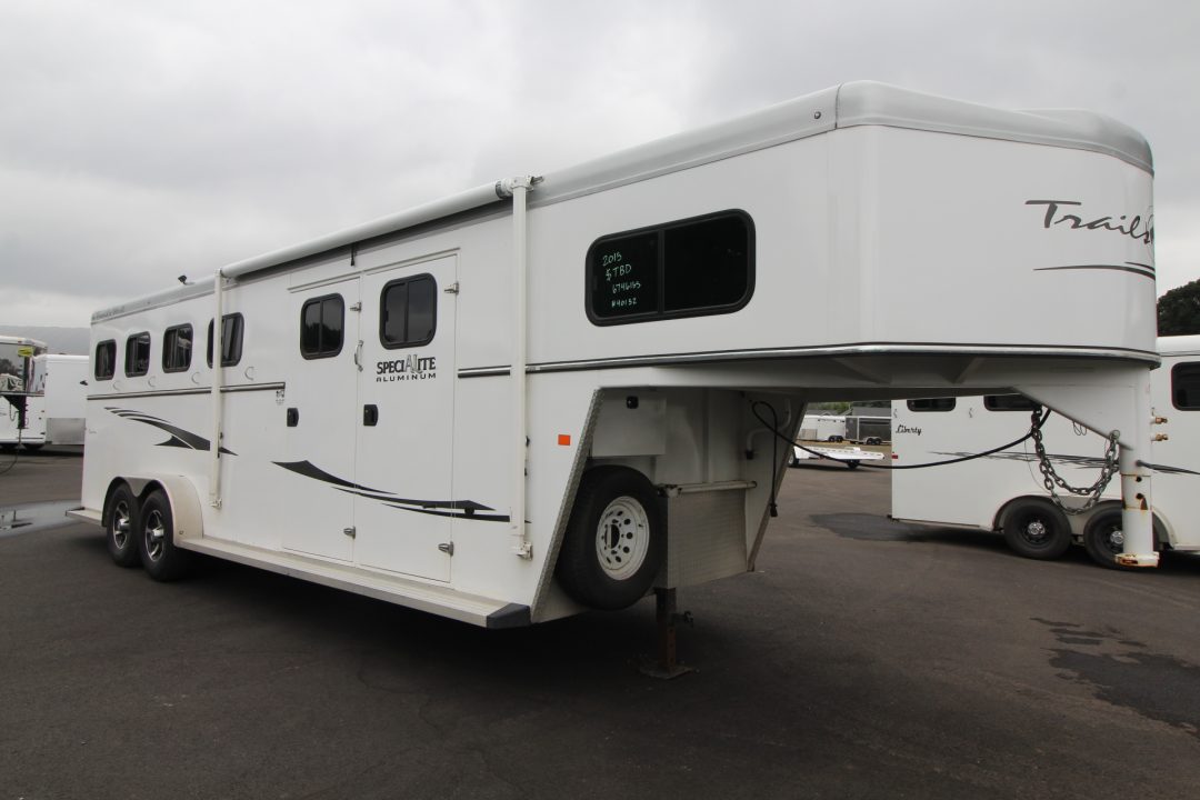 Used 2015 Trails West Sierra Extra Tall 5x5 Comfort Package "weekender" - 4 Horse Trailer