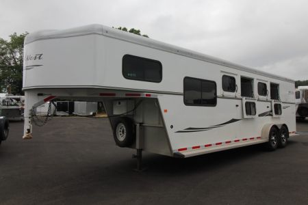 Used 2015 Trails West Sierra Extra Tall 5x5 Comfort Package "weekender" - 4 Horse Trailer