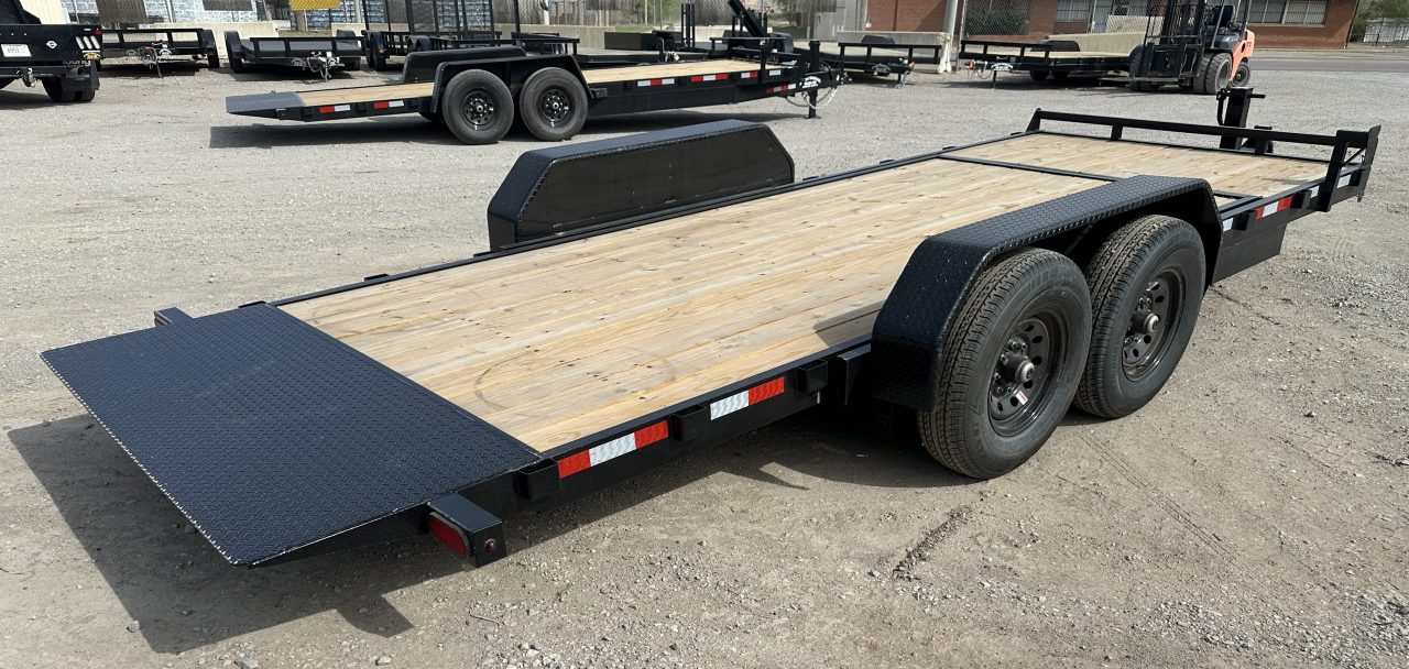 New 2026 Down 2 Earth Trailers 82"x20' Bumper Pull with 7ks axles Tilt Trailer