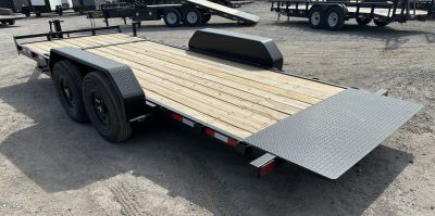 New 2026 Down 2 Earth Trailers 82"x20' Bumper Pull with 7ks axles Tilt Trailer