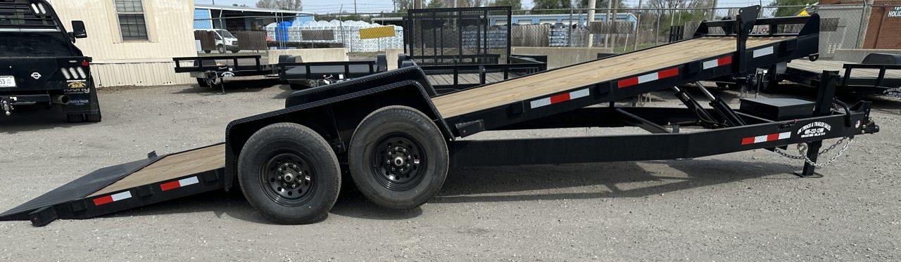 New 2026 Down 2 Earth Trailers 82"x22' Bumper Pull Full Power Tilt Trailer