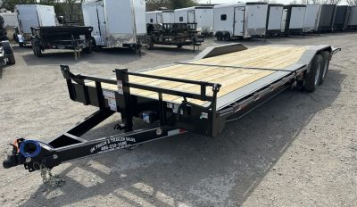 New 2027 East Texas Trailers 102 x24' BumperPull Driveover Fender Black Tilt Trailer